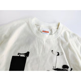 saint m t shirts  s.m. sketch figure print crew neck pullover short sleeve top - wholesale