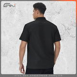 Etai men's lightweight breathable textured polo shirt - relaxed fit, short sleeve, premium style, fashionable light business woven t-shirt