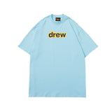 Drew house t-shirt - spring/summer collection - d@ew rubberized letter crew neck short sleeve tee