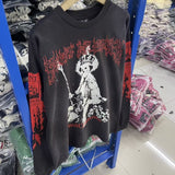 Saint m hoodie - autumn/winter s.m. skull throne graphic crewneck pullover long sleeve - wholesale