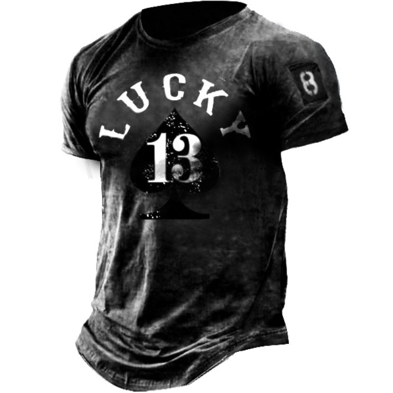 Man T Shirt Summer Youth Cotton Black T-shirt