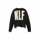 Saint m t sweater - autumn/winter european and american streetwear brand distressed graphic crewneck pullover