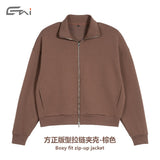 Etai men's clothing | autumn/winter outerwear boxy zip-up jacket - trendy brand custom high-end couple's casual jacket