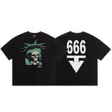 saint m t shirts  s.m vintage washed distressed crew neck pullover short sleeve top - wholesale