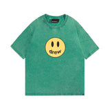 Drew house t-shirt - spring/summer collection - d@ew - moisture-wicking, distressed smiley face graphic, crew neck, pullover, short sleeve - wholesale single piece
