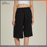Etai men's clothing summer casual striped loose shorts - high-quality woven trendy brand bottoms for men