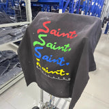 saint m t shirts  s.m colorful letter graphic crew neck pullover short sleeve top - wholesale