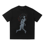 saint m t shirts  s.m cartoon character graphic crew neck pullover short sleeve t-shirt - wholesale