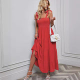 Women's dress - in-house photography, spring/summer export, european & american style, strappy bandeau jacquard dress, sexy & spicy