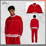 Etai men's spring/autumn velvet zip-up sports jacket - high-quality casual streetwear stand collar men's jacket