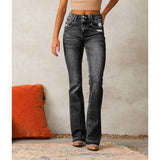 Women's spring denim pants: vintage distressed ripped jeans, washed streetwear style, for amazon us & eu cross-border e-commerce