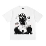 saint m t shirts  s.m. model character graphic crew neck pullover short sleeve t-shirt - wholesale