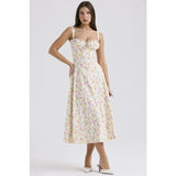 Women's dress: amazon bestseller - summer chic, elegant, high-end, spaghetti strap, soft & feminine style - french-inspired dress for women
