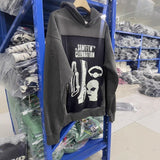 Saint m t jackets autumn/winter s.m cell celebration graphic washed & distressed hoodie - wholesale
