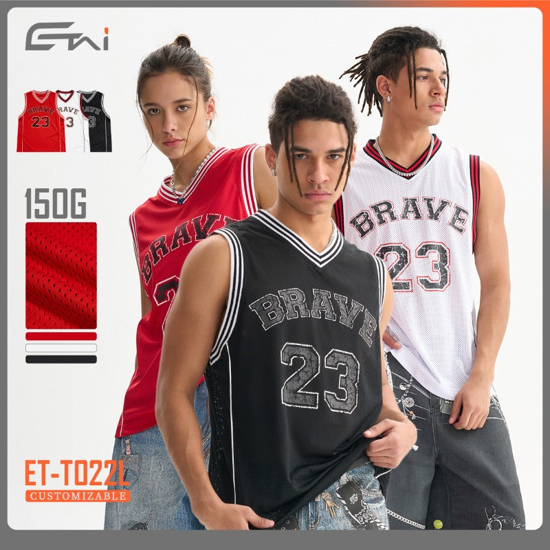 Etai men's apparel high-quality color block ribbed jersey sports tank top - men's loose fit mesh breathable short sleeve