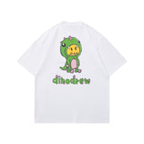 Drew house t-shirt - spring/summer - d@ew cartoon dinosaur print crew neck short sleeve pullover