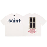 saint m t shirts  s.m vintage high street casual crew neck pullover short sleeve tee - wholesale