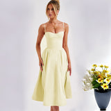 Women's dress - cross-border amazon fashion: spring/summer sexy & stylish camisole dress - slimming, backless design for european & american markets
