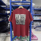 saint m t shirts  s.m superman letter graphic crew neck pullover short sleeve t-shirt - wholesale