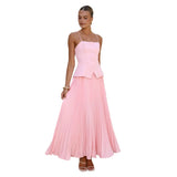 Women's dress - amazon cross-border fashion: european & american summer style - versatile, fresh, sweet, sleeveless, solid color dress for women