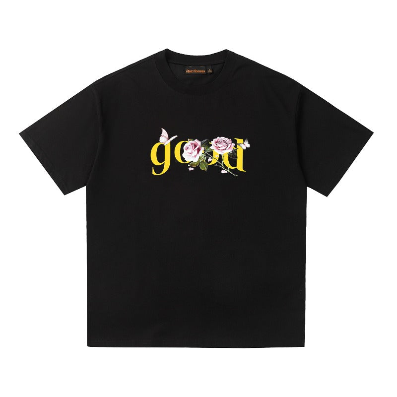 Drew house t-shirt - spring/summer d@ew floral & letter graphic crew neck pullover short sleeve - wholesale single piece