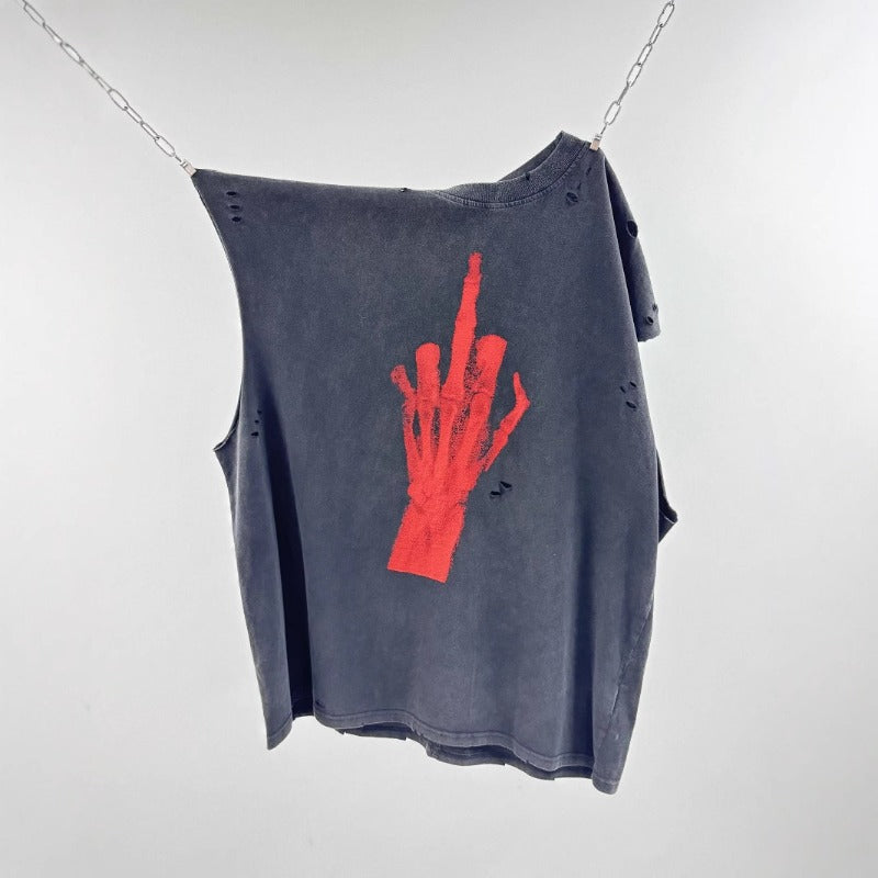 saint m t shirts  s.m abstract art pattern crew neck pullover tank top - wholesale