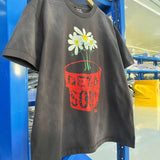 saint m t shirts  s.m daisy print crew neck pullover short sleeve top