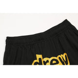 Drew house pants - spring/summer european and american streetwear - smiley face mesh drawstring casual shorts