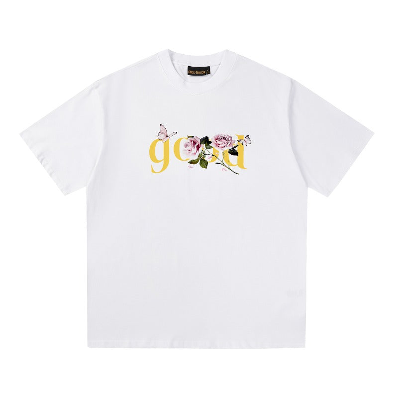 Drew house t-shirt - spring/summer d@ew floral & letter graphic crew neck pullover short sleeve - wholesale single piece