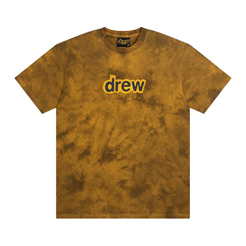Drew house t-shirt - spring/summer d@ew tie-dye collection - graphic crew neck pullover short sleeve