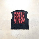 saint m t shirts  s.m letter print limited edition pullover casual tank top - wholesale