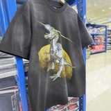 saint m t shirts  s.m metal dinosaur graphic crewneck pullover short sleeve t-shirt - wholesale