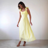 Women's dress - cross-border fashion, european & american style, independent website, elegant & chic, tie-waist a-line solid color midi dress