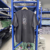 saint m t shirts  s.m horror print graphic crew neck pullover short sleeve top - wholesale