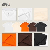 Etai men's apparel cross-border trendy brand short-sleeve solid color t-shirt - high-quality pure cotton men's crew neck undershirt