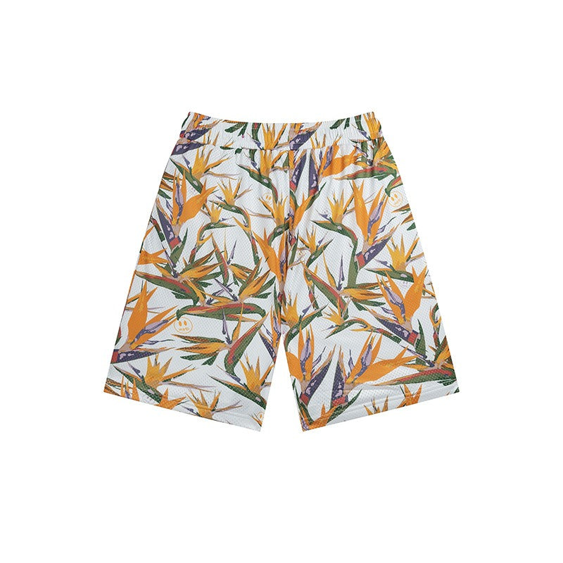 Drew house pants spring/summer d@ew botanical & ocean series patterned casual beach shorts