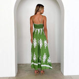 Women's dress - european & american style, cross-border amazon & aliexpress, summer ethnic-inspired, slim-fit, backless cami dress