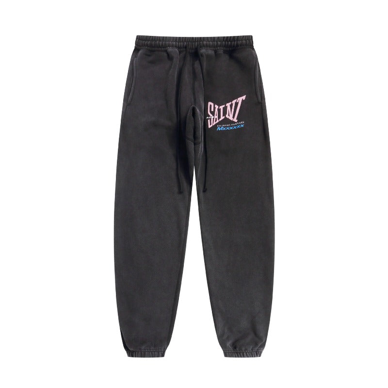 Saint m t pants - autumn/winter s.m vintage letter print casual trousers