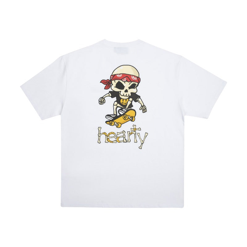 Drew house t shirt autumn and winter d@ew skull skateboard cartoon round neck pullover short sleeves