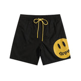 Drew house pants spring/summer d@ew smiley face letter print casual loose beach shorts