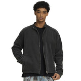 Etai men's clothing american retro distressed stand collar jacket - high-quality men's autumn short, oversized jacket top