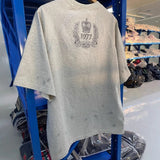 saint m t shirts  s.m vintage portrait graphic crew neck short sleeve top - wholesale