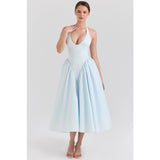 Women's dress - cross-border e-commerce, european & american style, spring collection, elegant v-neck halter neck sexy evening gown dress