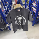 saint m t shirts  s.m. crew neck t-shirt with skull graphic