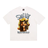 saint m t shirts  s.m. cross symbol graphic crew neck short sleeve t-shirt - wholesale