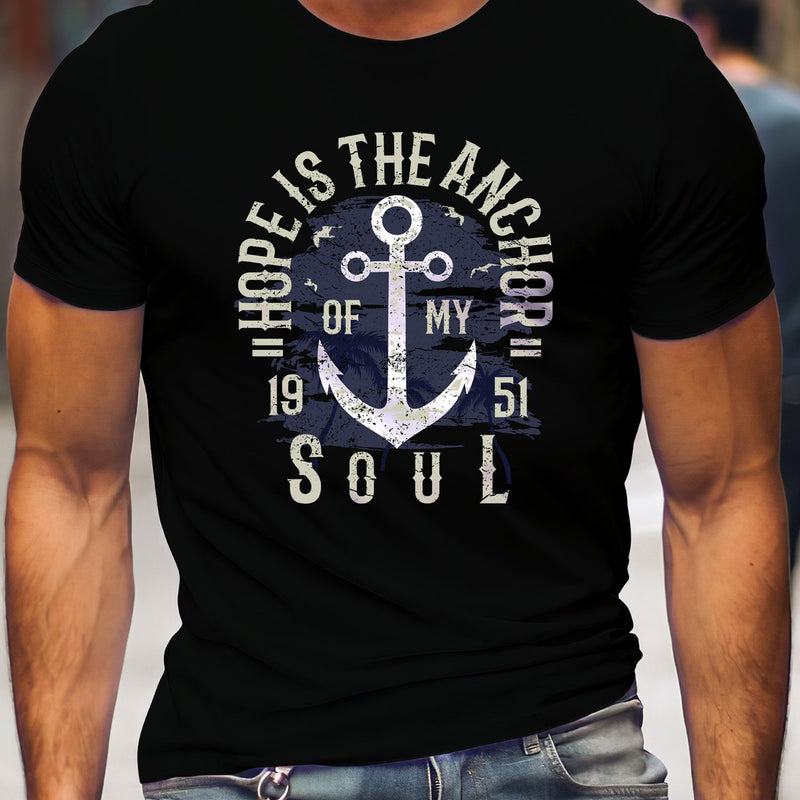 Man T Shirt Cotton round Neck Heat Transfer Patch Short Sleeve Shirt
