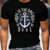 Man T Shirt Cotton round Neck Heat Transfer Patch Short Sleeve Shirt