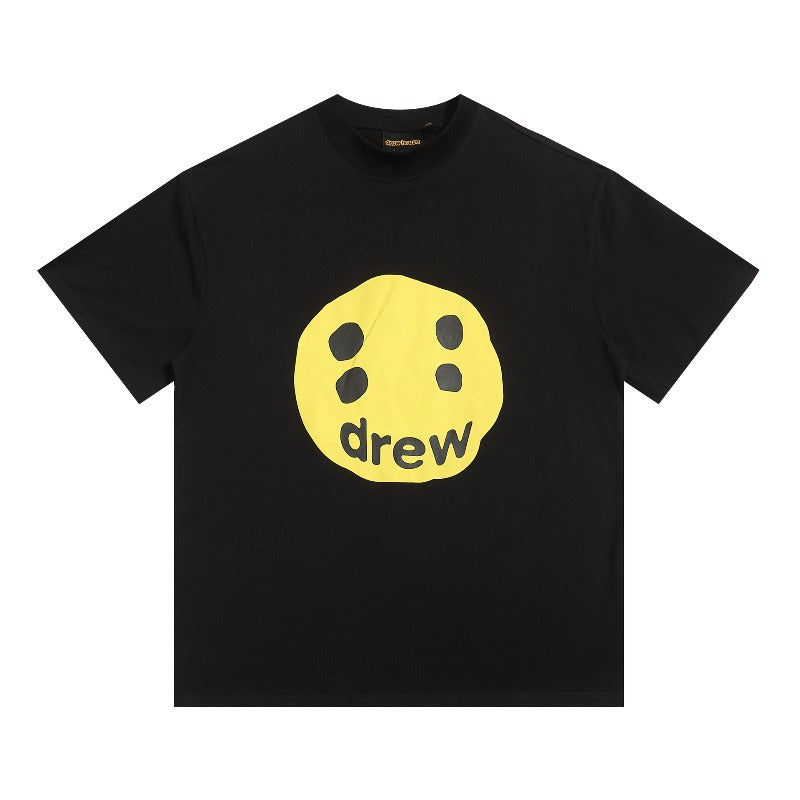 Drew house t-shirt - spring/summer - d@ew foamed smiley face graphic crew neck short sleeve tee