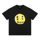 Drew house t-shirt - spring/summer - d@ew foamed smiley face graphic crew neck short sleeve tee