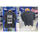 saint m t shirts  s.m cartoon print crew neck pullover short sleeve top - wholesale